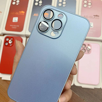 AG Glass Case étui en verre pour téléphone iphone11/ 15/15 pro/15 pro max AG Matte Glass Silicone Case avec Full Camera glass Protection