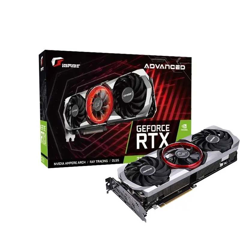 IGame coloré GeForce RTX 3060 Advanced OC 12G L 1867MHz GDDR6 Esports Ordinateur de traçage de lumière de jeu Carte graphique indépendante