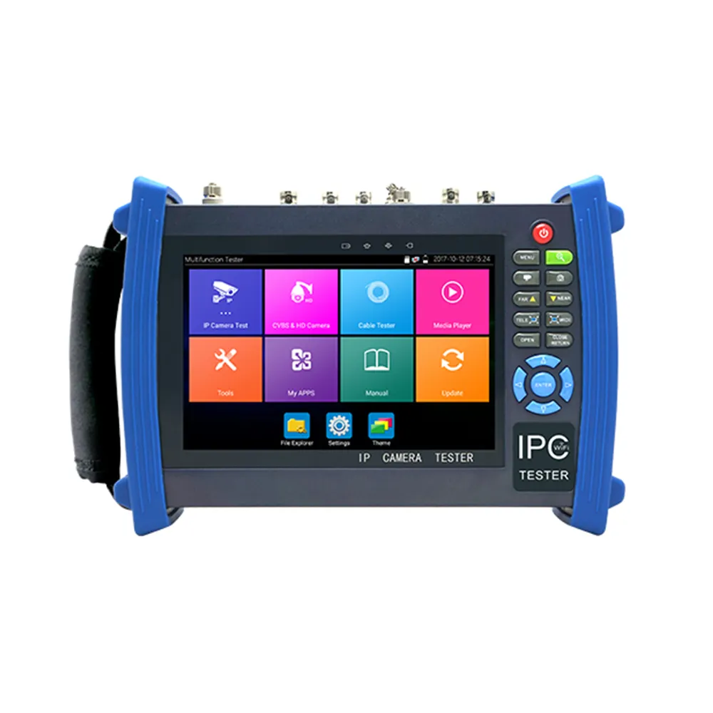 IPC-8600 MOVTADHS Plus Tester Cctv Multifungsi, untuk Tes Kamera IP dan Analog HD 4K dengan Tampilan Layar Sentuh 7 Inci