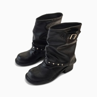 Bottes mi-mollet souples pour femmes, à enfiler, avec semelle extérieure en TPU et talons épais à boucle, personnalisables avec logo, faible MOQ, vente en gros, pour l'hiver – Fabrication OEM/ODM
