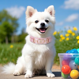 Collar para Perro de Estilo Princesa con Pedrería, para Perros Pequeños y Medianos, Cómodo, de Cuero PU, para Todas las Temporadas - Product Image 3