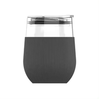 Tasse à café en verre borosilicate haute résistance de 350 ml avec logo personnalisé imprimé, double paroi, tendance
