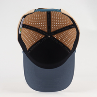 Casquette de baseball imperméable en polyester Oxford perforé au laser, 100 % polyester, BSCI, vente en gros, broderie personnalisée, unisexe, sport, OEM