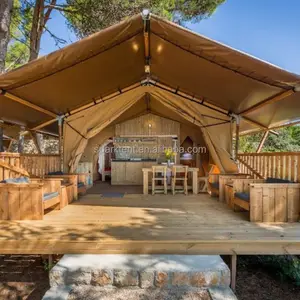 Tenda Safari Glamping di alta qualità in tela di lusso per tenda Safari piccola capanna stabile Resort per il campeggio