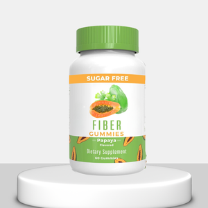 Gomitas de Fibra con Sabor a Papaya de Marca Privada OEM |   Suplemento Dietético (60 Gomitas) Empaque Personalizable - Product Image 1