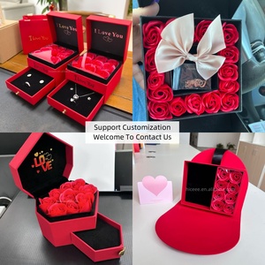Nouvelle boîte <span class=keywords><strong>cadeau</strong></span> en forme <span class=keywords><strong>de</strong></span> cœur avec fenêtre, motif 9 roses rouges, avec couvercle rabattable, <span class=keywords><strong>pour</strong></span> ranger bijoux (colliers, bagues) <span class=keywords><strong>pour</strong></span> <span class=keywords><strong>maman</strong></span> - Product Image 5