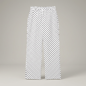 Pantalones Acampanados Largos de Otoño para Mujer, Transpirables, con Estampado de Puntos de Colores Vintage, de Corte Holgado, Cintura Media, Poliéster/Algodón - Product Image 3