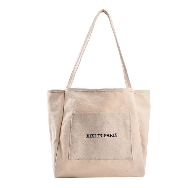 cotton canvas tote bag purses and handbags women shopping bags reusable with custom printed logo