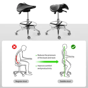 Nova cadeira dentista Saddle Stool Rolling ergonômico giratória cadeira odontológica para escritório odontológico Massagem Clínica SPA Salon