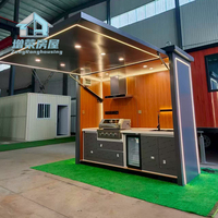 Dayanıklı, Hava Koşullarına Dayanıklı Modüler Dolap Alanı, Arka Bahçe Eğlencesi için Açık Hava Mutfağı ile Prefabrik Konteyner Ünitesi Olarak Üretilmiştir