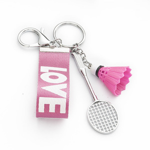 LLavero de Bádminton de lanzadera de regalo personalizable tejido a mano <span class=keywords><strong>mini</strong></span> encantos <span class=keywords><strong>bolsa</strong></span> etiqueta personalizable entrenador deportivo - Product Image 2