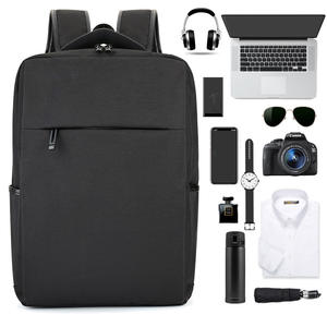 Nueva Mochila para Portátil de Negocios para Hombre, Gris y Negra, con Carga USB, Asa Suave, Color Sólido, Mochila de Viaje con Compartimento para Portátil - Product Image 3