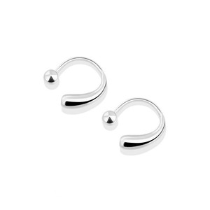 Joyería Fina, Pendientes de Plata de Ley 925 en Forma de U, Pendientes de Aro Minimalistas con Forma de Lágrima para Mujer, Regalos - Product Image 5