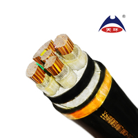 Câble d'alimentation électrique blindé moyenne tension, bandes de cuivre, blindage en acier, isolation PVC/XLPE, gaine PVC/PE, commande minimum 500m