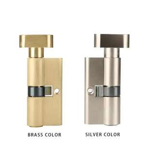 Cilindro de Cerradura de Puerta de Embutir de 70 mm <span class=keywords><strong>con</strong></span> <span class=keywords><strong>Llave</strong></span> Maestra, Cilindro de Latón <span class=keywords><strong>con</strong></span> Perilla Europea para Cerradura de Embutir - Product Image 3