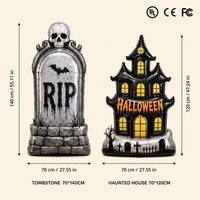 Ballons gonflables en aluminium géants pour Halloween : Tombes, maisons hantées, animaux de dessin animé, extraterrestres – Plus de 60 pouces, pour fêtes et événements.