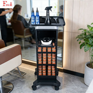 รถเข็นย้อม<span class=keywords><strong>ผม</strong></span>สำหรับร้านเสริมสวยแบบขายส่ง 4 ชั้น พร้อมชั้นวางสำหรับจัดแสดงสีผมและถาดกันลื่นสำหรับร้านทำ<span class=keywords><strong>ผม</strong></span> - Product Image 2