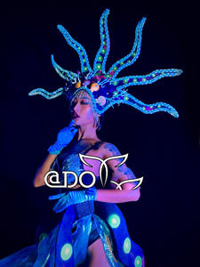 Disfraces <span class=keywords><strong>de</strong></span> Halloween para <span class=keywords><strong>mujer</strong></span>, bares <span class=keywords><strong>de</strong></span> carnaval, cantante, club nocturno, crucero, parque <span class=keywords><strong>de</strong></span> temática marina, <span class=keywords><strong>pulpo</strong></span>, GOGO, espectáculo <span class=keywords><strong>de</strong></span> escenario, DS - Product Image 6