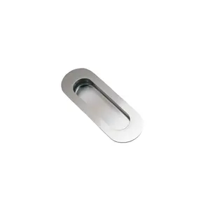 Recessed <strong>Door</strong> Finger Pull Handle Oval Flush Mount Stainless Steel Cabinet <strong>Door</strong> Pull Kitchen Dresser Drawer Wardrobe Hotel Use - Product Image 2