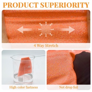 Chất Lượng Cao Long Lanh Phản Quang Chấm Kim Loại Lame Lá Co Giãn Nylon Spandex Vải Đồ Bơi Khiêu Vũ Mặc Trang Phục Sân Khấu Vải - Product Image 2