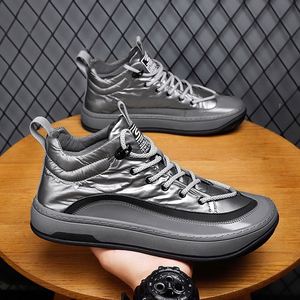 Men's Shoes Autumn and Winter Men's Shoes Sports New Down Cotton Warm Snow <b>Boots</b> Plus Down Padded Down Cloth Shoes - Product Image 1