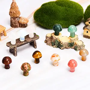 Mini Kristall pilzform Kristall achat Stein kristall pilz skulptur für geschnitzte Edelstein pilze Garden Yard Home Decor