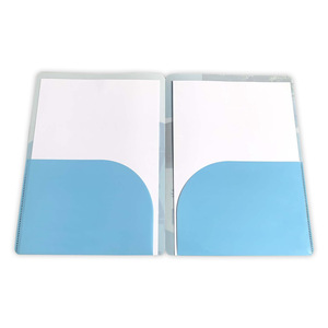 Không thấm nước tùy chỉnh logo Made A4 Pp nhựa túi duy nhất với hai bên trong túi mở A5 PVC mở trang chèn đôi thư mục - Product Image 2