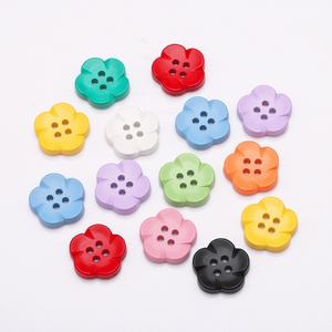 Botones de Resina Plástica Coloridos, Cosidos a Mano, con Diseño de Flor de Dibujos Animados, para Ropa de Bebé, Camisas y Chaquetas Infantiles - Product Image 1