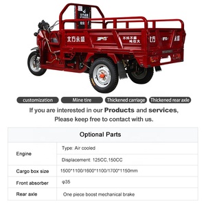 ผู้ใหญ่ Cargo 125cc สามล้อ<span class=keywords><strong>รถ</strong></span>จักรยานยนต์<span class=keywords><strong>3</strong></span><span class=keywords><strong>ล้อ</strong></span>ยานพาหนะที่มีการแข่งขัน<span class=keywords><strong>ราคา</strong></span> - Product Image 4