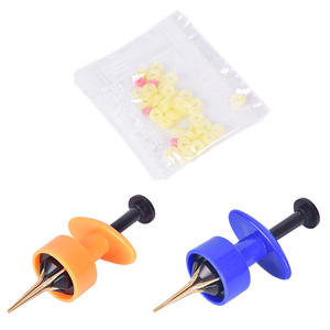 New Type Pellet Bait Clip Blue Cone Shape Plastic Fishing Tackle With Orange Beads For <b>Worm</b> Feeder - Product Image 5