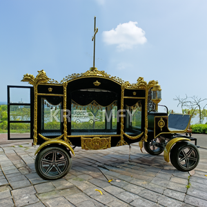 Carroza Fúnebre Eléctrica Clásica con Remolque, Carroza Fúnebre Eléctrica Tirada por Caballos, Transporte Especial - Product Image 1