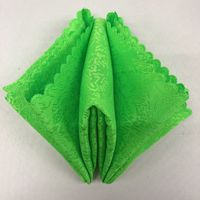 Salie Groene 100% Polyester Diner Servetten Jacquard Bruiloftsdoek Diner Servetten Voor Feest Bruiloft Bankevenementen