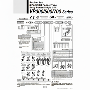 Pièces pneumatiques VP742-5DZ1-03A d'électrovanne pneumatique SMC - Product Image 1