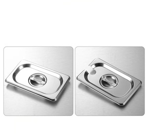 Fournitures de Restaurant d'hôtel de qualité alimentaire personnalisées à <span class=keywords><strong>bas</strong></span> quantité minimale de commande 1/1 1/2 1/3 1/4 1/6 1/9 Casserole Gastronorm en acier inoxydable Casserole GN commerciale - Product Image 5