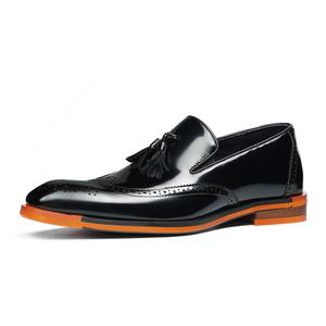 Chaussures Derby luxueuses gravées, en cuir véritable de haute qualité, cuir de vache brogue durable, adaptées aux tenues de cérémonie et professionnelles. - Product Image 2