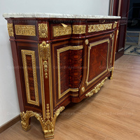 Meubles français Vintage Luxe Rococo Antique Entrée Décor Bois Massif Rangement Console Cabinet