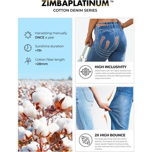 Sidefeel 2025 hợp thời trang Womens cao eo rộng chân thẳng Stretchy jeans Breathable denim khởi động cắt phong cách giản dị Kích thước XL - Product Image 2