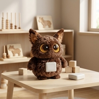 Jouet en peluche interactif IA avec module oculaire d'animation intelligent et système de mémoire, animal en peluche pour enfants, cadeau