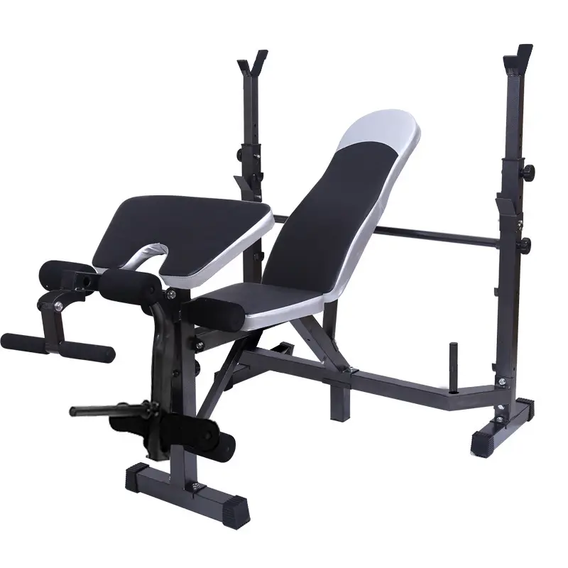 متعددة الوظائف رياضة رفع الاثقال جهاز تمرين عضلة الصدر قابل للتعديل الدمبل مقاعد البدلاء مع رف