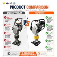 Compacteur à moteur thermique professionnel 170F, type « Jumping Jack », force d'impact 15kN, pour le compactage du sol et du sable