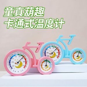 Termómetro con forma de bicicleta rosa, higrómetro, medidor de temperatura y humedad interior, material PP, no necesita electricidad - Product Image 4
