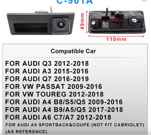 กล้องมองหลังรถยนต์ AHD 1920*1080P สำหรับ <span class=keywords><strong>Audi</strong></span> A4 B8 Q3 Q5 A5 A8 S5 A3 <span class=keywords><strong>A6</strong></span> <span class=keywords><strong>C7</strong></span> A7 กล้องถอยหลัง กล้องมองหลัง - Product Image 4