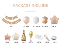 Décorations de fête prénatale pour garçons et filles, or blanc et or rose, ensemble de ballons neutres pour fête prénatale, pour anniversaire de 16 ans