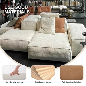 Muebles minimalistas italianos para sala <span class=keywords><strong>de</strong></span> estar, <span class=keywords><strong>módulo</strong></span> DIY <span class=keywords><strong>de</strong></span> configuración múltiple, sofá <span class=keywords><strong>de</strong></span> diseño combinado - Product Image 2