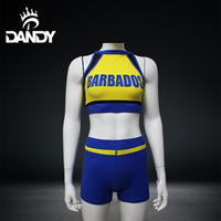 Soutien-gorge de sport en maille à sublimation sur mesure et filles courtes Sexy Cheerleading Spirit Wear Cheer Training Wear