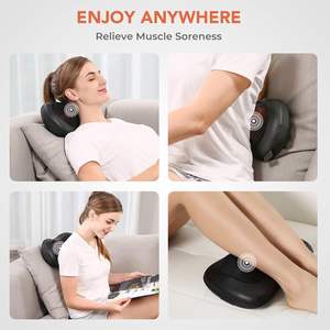 Nouveau produit 2025 Shiatsu masseur de dos et de cou oreiller de Massage de pétrissage de tissus profonds pour le dispositif de soulagement de la douleur musculaire du dos - Product Image 5