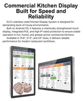 Pantalla POS para Restaurante con Sistema Android, Windows o Debian, de 15, 15.6, 21, 23.8 y 24 Pulgadas, IPS, 128GB, POE, para Gestión de Pedidos en Cocina