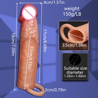 Manchon de pénis vibrant en silicone à télécommande extrême, retardateur, extenseur de pénis, préservatif, jouet sexuel pour hommes et femmes - CT610-2