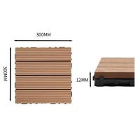 Dalles de terrasse en bois composite WPC écologiques 300x300mm, dalles de terrasse emboîtables, dalles de terrasse pour patio