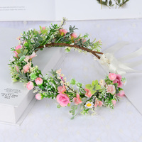 Usine En Gros Élégante Dentelle Fleur Fille Couronne Tête Corolle Corolla Petit Bandeau Floral Accessoires De Cheveux